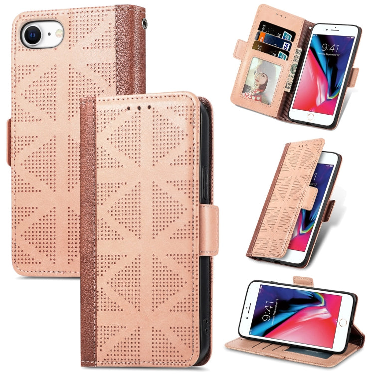 Grid Leather Flip Phone Case, For iPhone XS Max, For iPhone XS / X, For iPhone XR, For iPhone SE 2022 / SE 2020 / 8 / 7