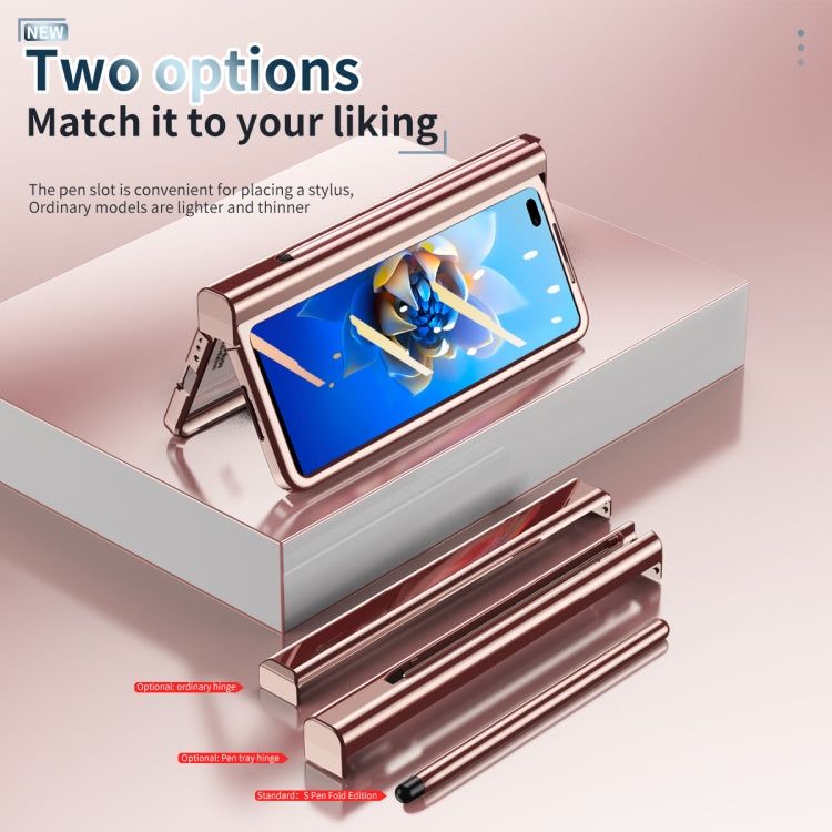 Electroplating Hinge Phone Case with Stylus, For Huawei Mate X2, For Xiaomi Mi Mix Fold, For Honor Magic V