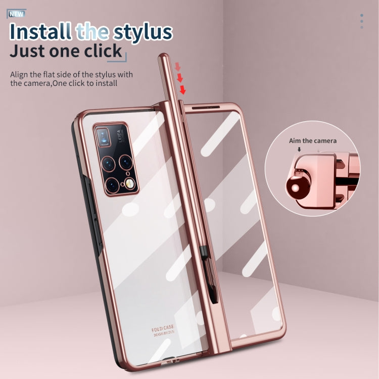 Electroplating Hinge Phone Case with Stylus, For Huawei Mate X2, For Xiaomi Mi Mix Fold, For Honor Magic V