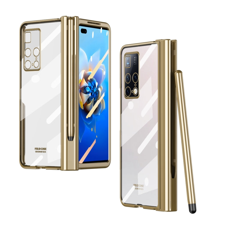 Full Body Electroplating Hinge Phone Case with Stylus, For Huawei Mate X2 with Film, For Honor Magic V with Film, For Xiaomi Mi Mix Fold with Film