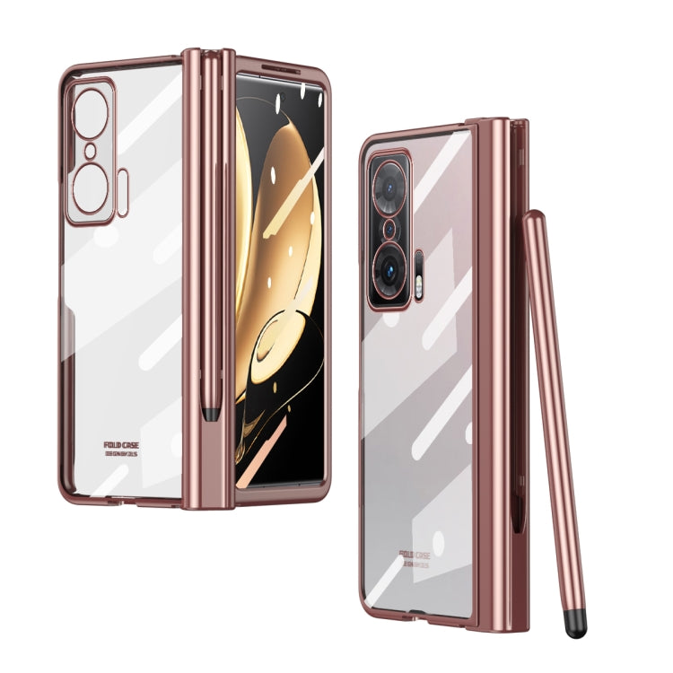 Full Body Electroplating Hinge Phone Case with Stylus, For Huawei Mate X2 with Film, For Honor Magic V with Film, For Xiaomi Mi Mix Fold with Film