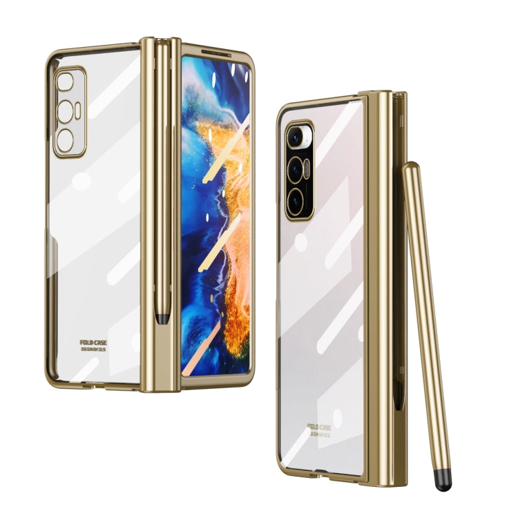 Full Body Electroplating Hinge Phone Case with Stylus, For Huawei Mate X2 with Film, For Honor Magic V with Film, For Xiaomi Mi Mix Fold with Film