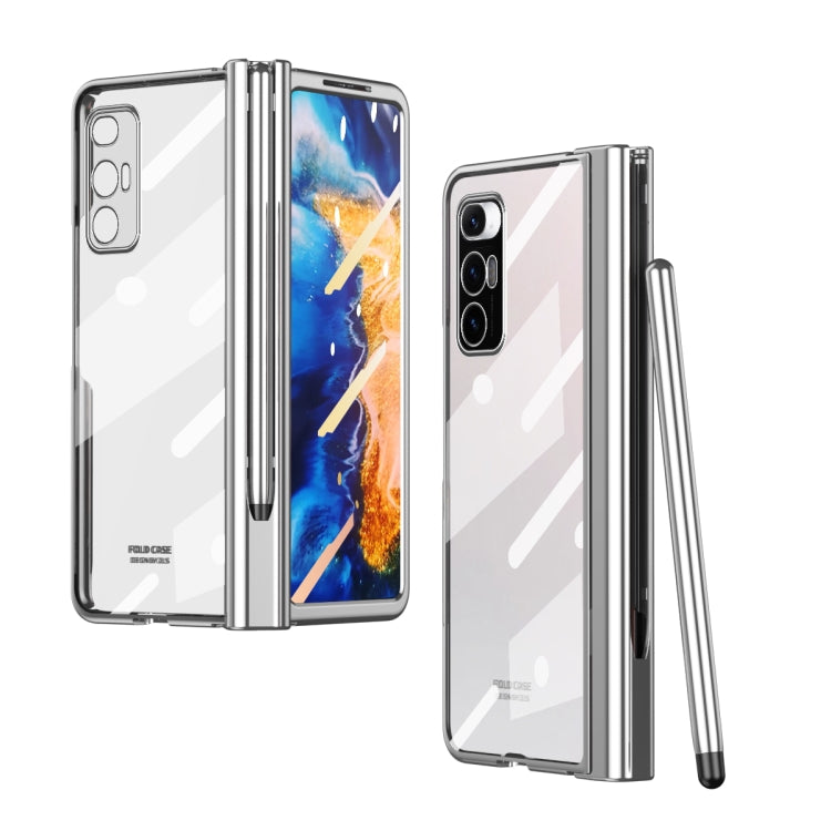 Full Body Electroplating Hinge Phone Case with Stylus, For Huawei Mate X2 with Film, For Honor Magic V with Film, For Xiaomi Mi Mix Fold with Film