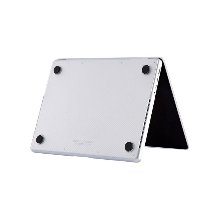 Housse de protection en plastique texturé en fibre de carbone pour MacBook Pro 16,2 pouces A2485 2021