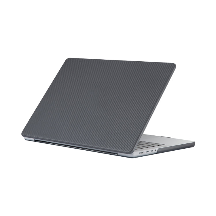 Housse de protection en plastique texturé en fibre de carbone pour MacBook Pro 16,2 pouces A2485 2021