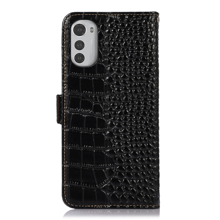 Crocodile Top Layer Cowhide Leather Phone Case, For Motorola Moto E32 4G, For Xiaomi 12 Lite