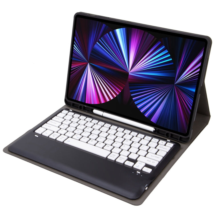 Étui en cuir avec clavier Bluetooth amovible C12B pour iPad Air 13 (2025/2024/Pro 12,9 pouces) (2021/2020/2018)