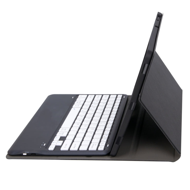 Étui en cuir avec clavier Bluetooth amovible C12B pour iPad Air 13 (2025/2024/Pro 12,9 pouces) (2021/2020/2018)