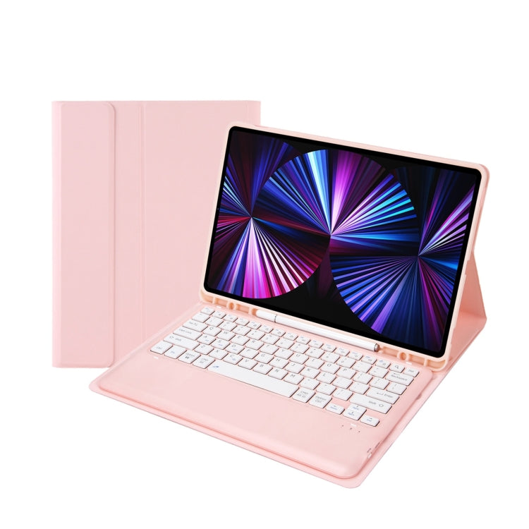 Étui en cuir avec clavier Bluetooth amovible C12B pour iPad Air 13 (2025/2024/Pro 12,9 pouces) (2021/2020/2018)