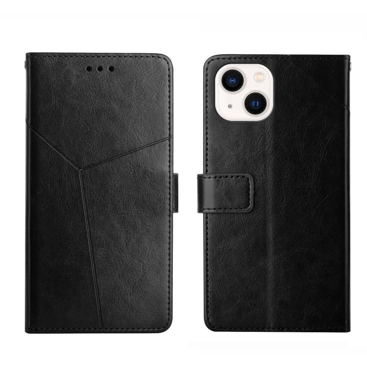Y Stitching Horizontal Flip Leather Phone Case
