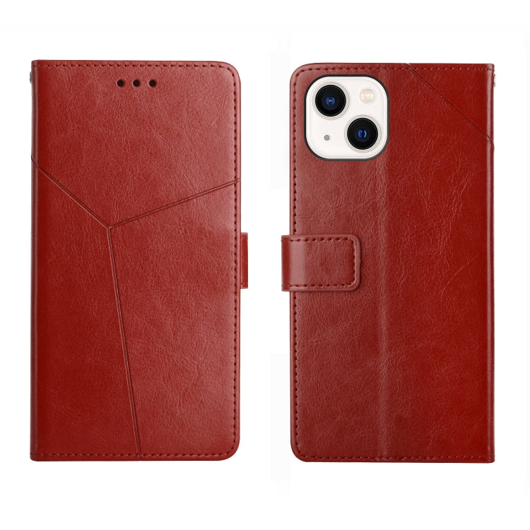 Y Stitching Horizontal Flip Leather Phone Case