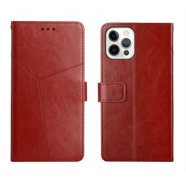 Y Stitching Horizontal Flip Leather Phone Case