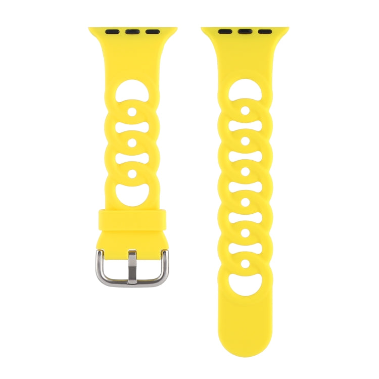 Hollow Silicone Watch Band For Apple Watch Series, 7 41mm / 6&SE&5&4 40mm / 3&2&1 38mm