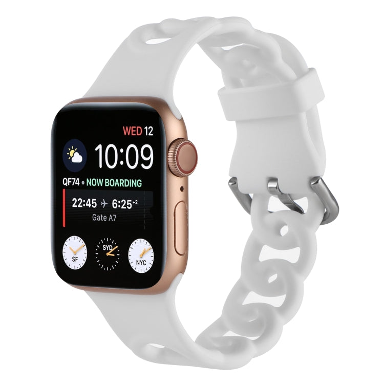 Hollow Silicone Watch Band For Apple Watch Series, 7 45mm / 6&SE&5&4 44mm / 3&2&1 42mm