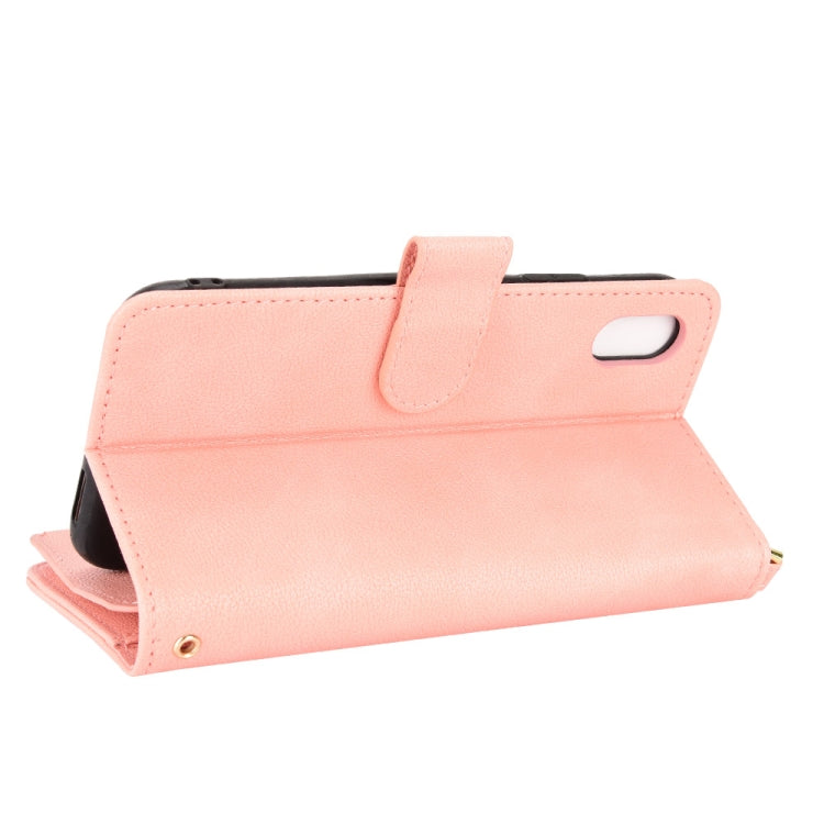 Litchi Texture Zipper Leather Phone Case, For iPhone XR, For iPhone XS Max, For iPhone X / XS