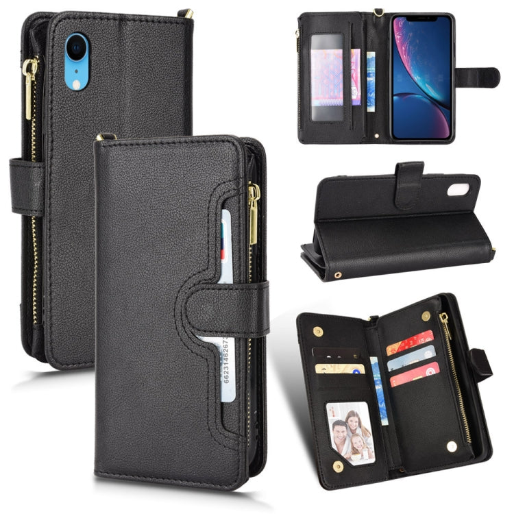 Litchi Texture Zipper Leather Phone Case, For iPhone XR, For iPhone XS Max, For iPhone X / XS