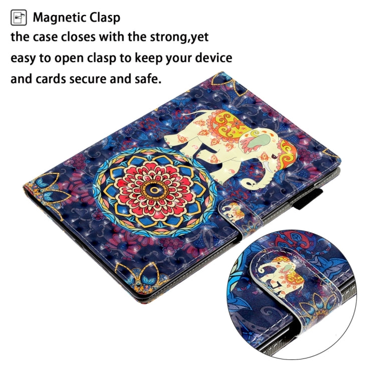 3D Embossing Pattern Leather Tablet Case, For iPad 10.2 2021 A2602