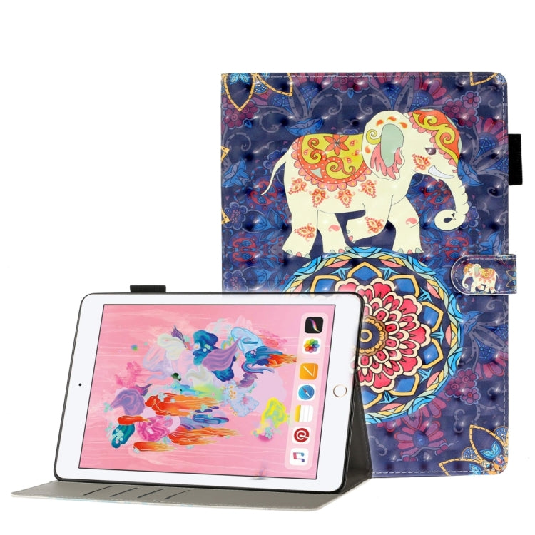3D Embossing Pattern Leather Tablet Case, For iPad 10.2 2021 A2602