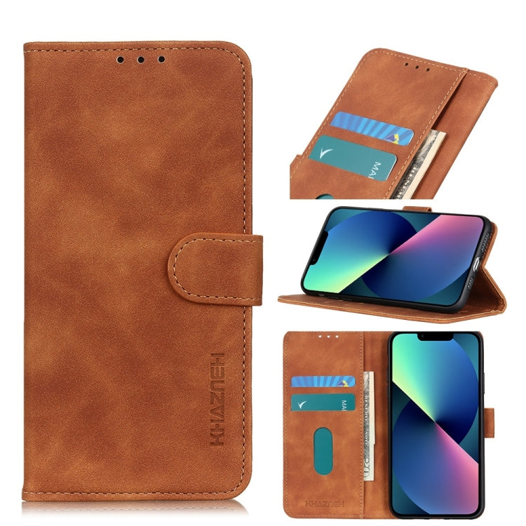 KHAZNEH Retro Texture Leather Phone Case