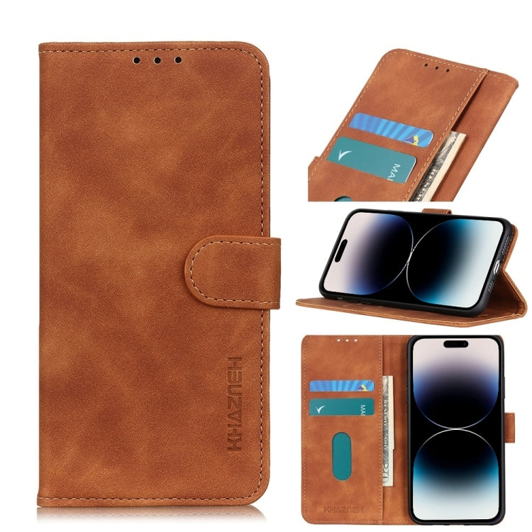 KHAZNEH Retro Texture Leather Phone Case