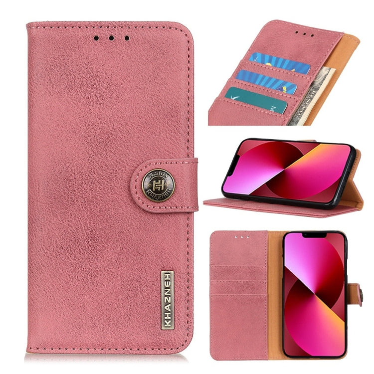 KHAZNEH Cowhide Texture Horizontal Flip Leather Phone Case