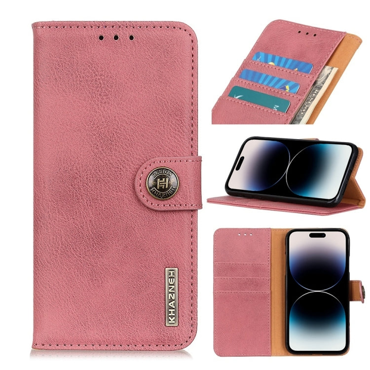 KHAZNEH Cowhide Texture Horizontal Flip Leather Phone Case