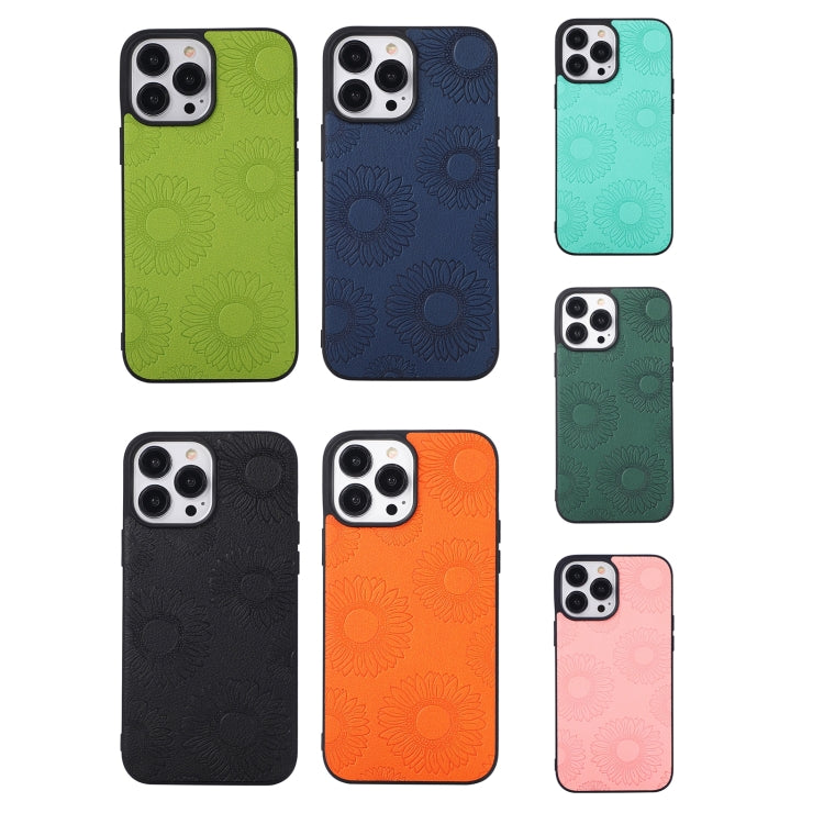 Sunflower Pattern PU+TPU+PC Shockproof Phone Case