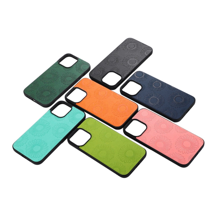 Sunflower Pattern PU+TPU+PC Shockproof Phone Case