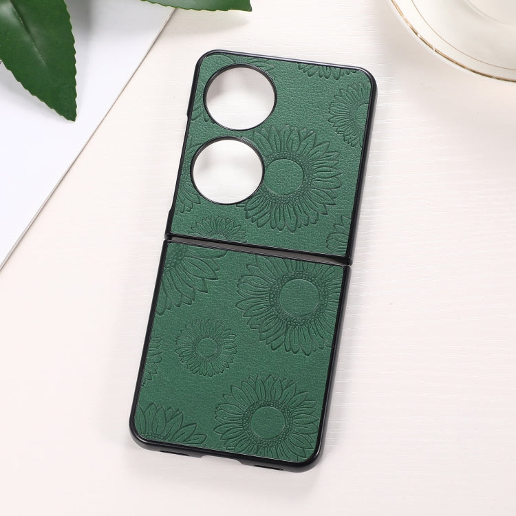 Sunflower Pattern PU+TPU+PC Shockproof Phone Case