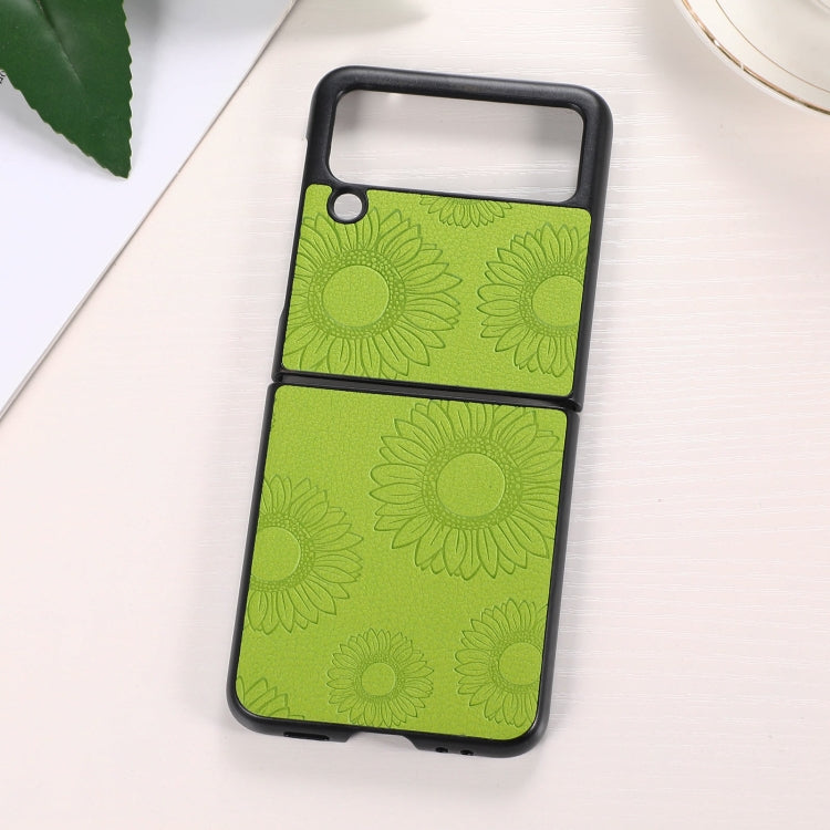 Sunflower Pattern PU+TPU+PC Shockproof Phone Case