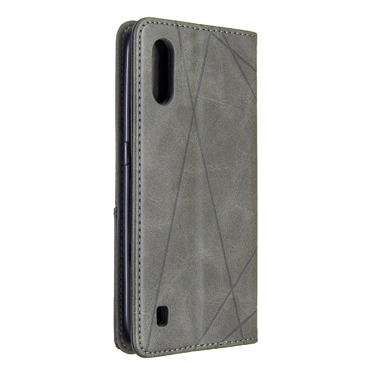 Rhombus Texture Horizontal Flip Magnetic Leather Case with Holder & Card Slots & Wallet, For Galaxy A01, For Galaxy A21