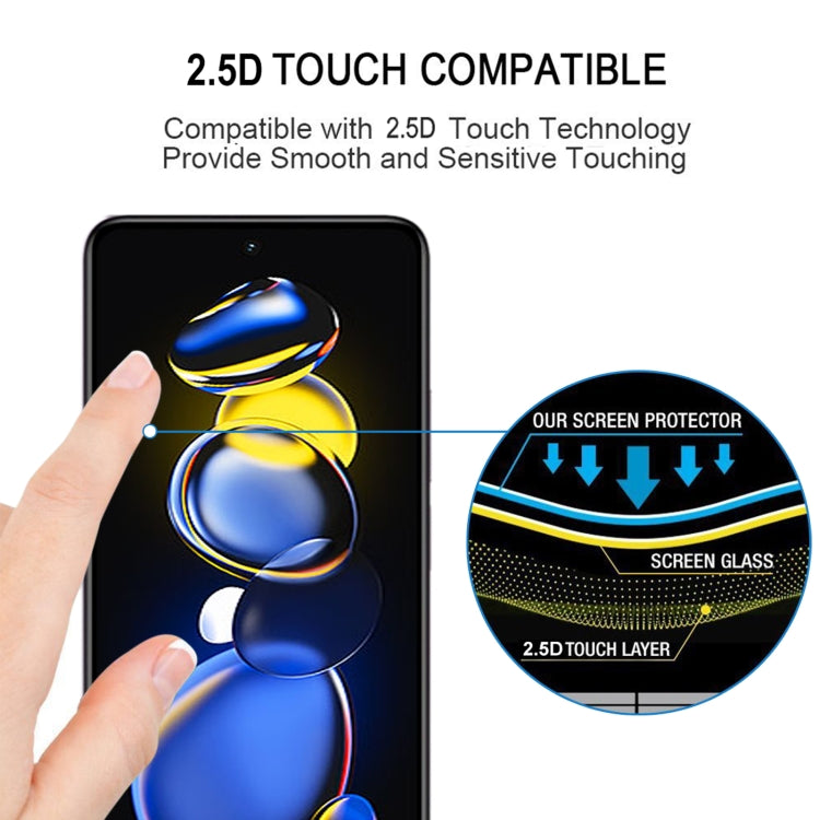 25 PCS Full Glue Cover Screen Protector Tempered Glass Film