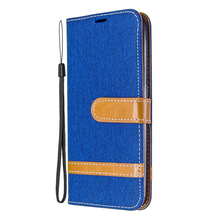 Color Matching Denim Texture Horizontal Flip Leather Case with Holder & Card Slots & Wallet & Lanyard, For Galaxy A01, For Galaxy A21