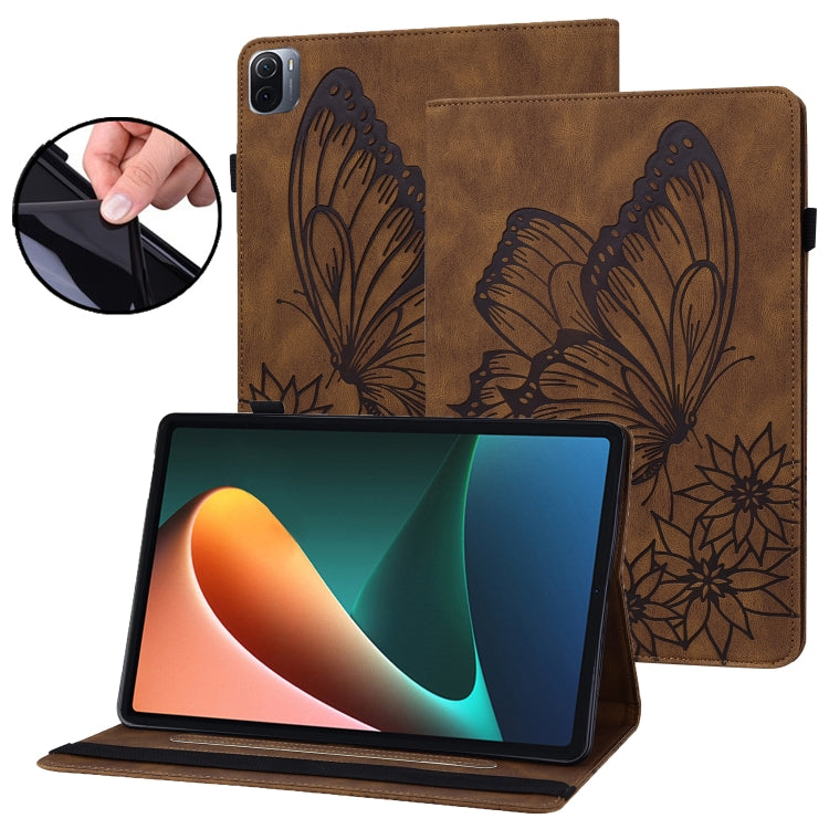 Big Butterfly Embossed Leather Tablet Case