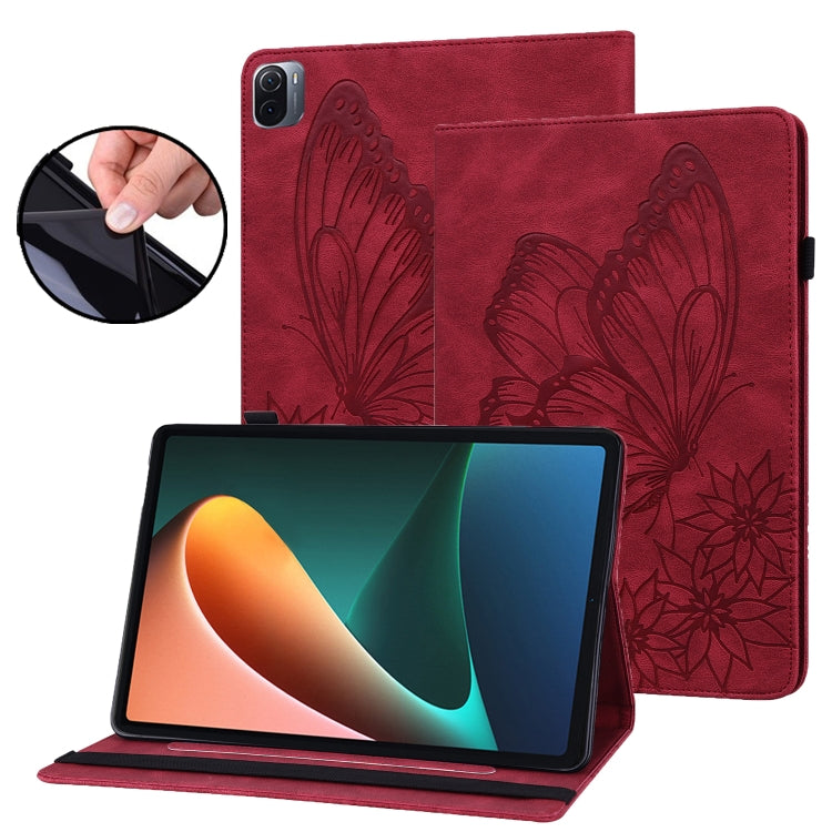 Big Butterfly Embossed Leather Tablet Case