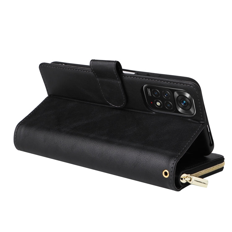 9 Card Slots Zipper Wallet Bag Leather Phone Case, For Xiaomi Redmi Note 11S, For Samsung Galaxy A23