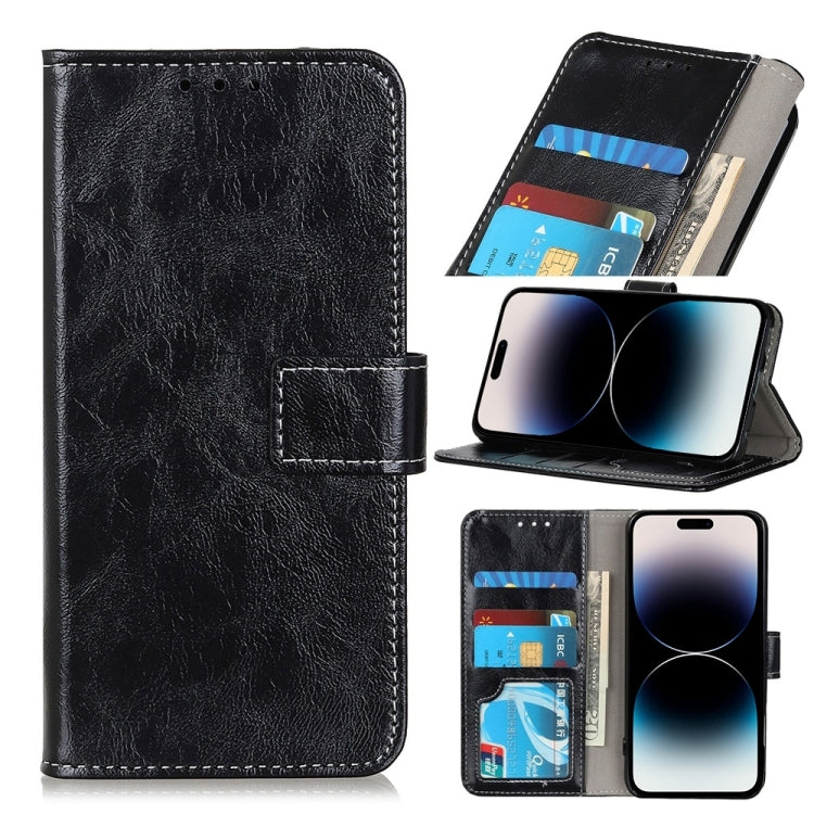 Retro Crazy Horse Texture Horizontal Flip Leather Phone Case,Small Quantity Recommended Before iPhone 14 Launching