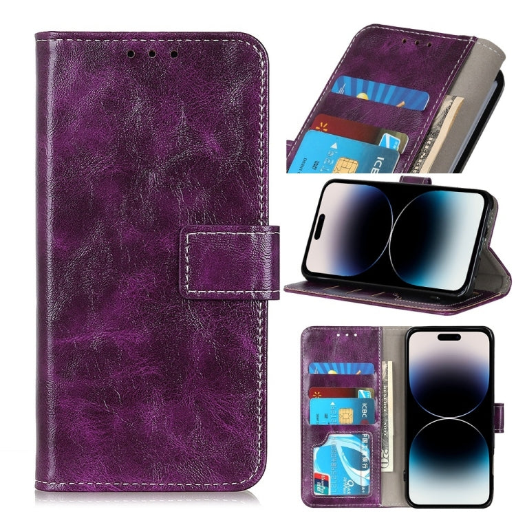 Retro Crazy Horse Texture Horizontal Flip Leather Phone Case,Small Quantity Recommended Before iPhone 14 Launching