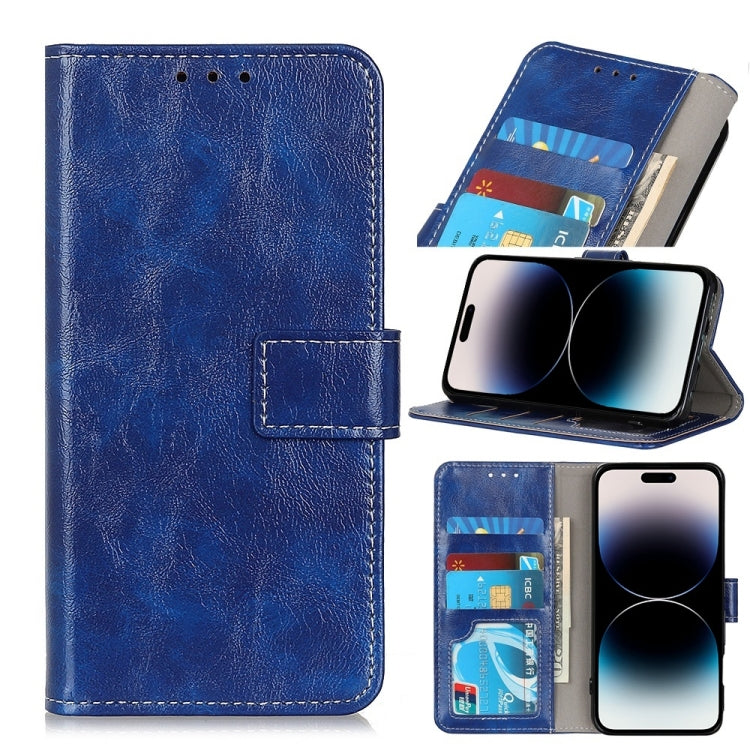 Retro Crazy Horse Texture Horizontal Flip Leather Phone Case,Small Quantity Recommended Before iPhone 14 Launching