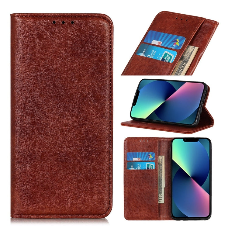 Magnetic Crazy Horse Texture Horizontal Flip Leather Phone Case,Small Quantity Recommended Before iPhone 14 Launching