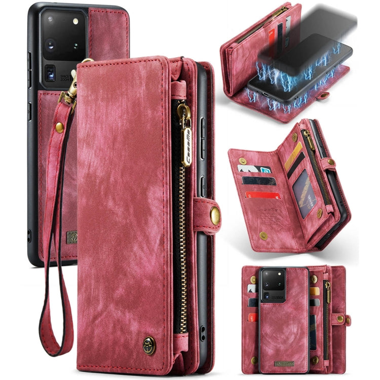 CaseMe Detachable Multifunctional Horizontal Flip Leather Case, with Card Slot & Holder & Zipper Wallet & Photo Frame