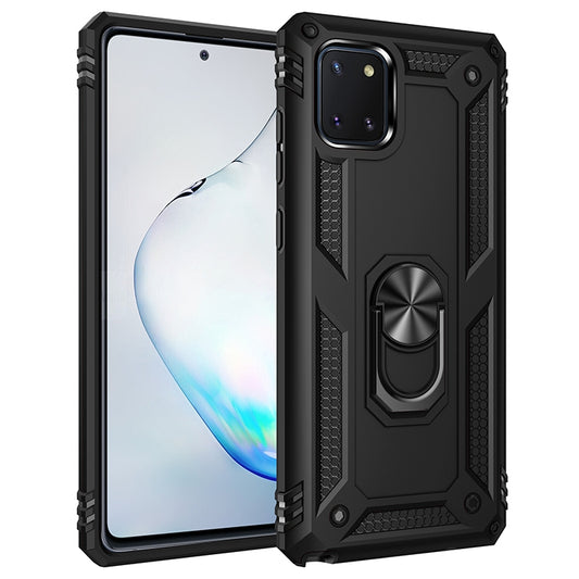 Shockproof TPU PC Galaxy A01 A81 Note 10 Lite protective case with 360 rotating holder