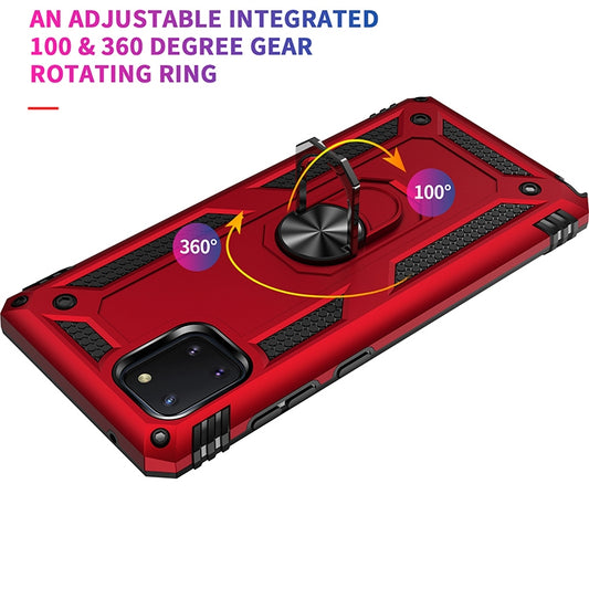 Rotating phone holder case Galaxy A81 displays 360-degree spin functionality