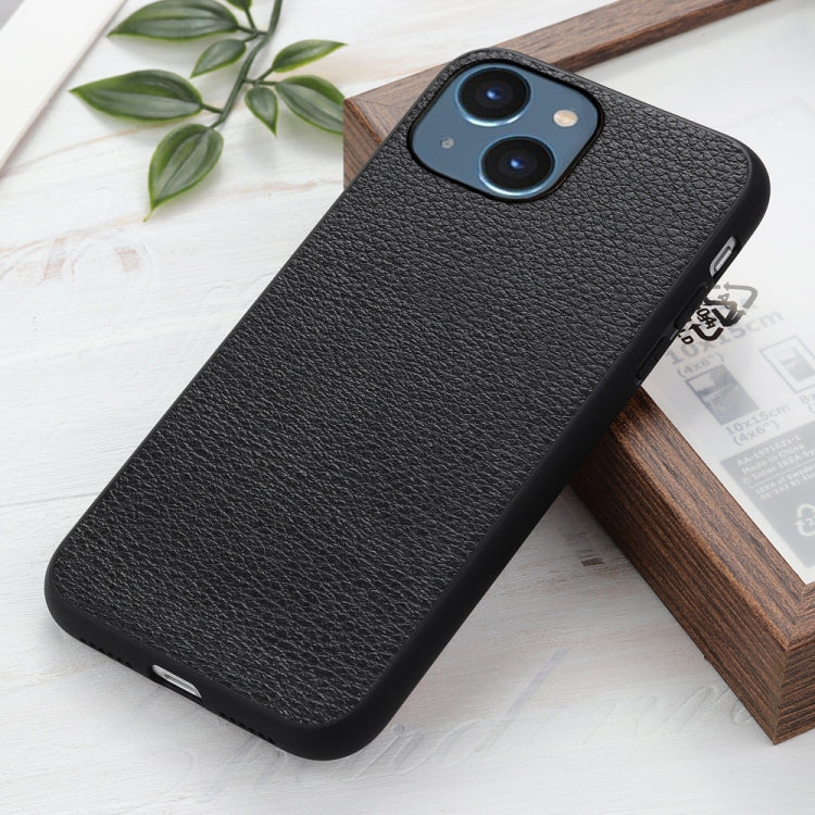 Litchi Texture Genuine Leather Phone Case, For iPhone 14, For iPhone 14 Plus, For iPhone 14 Pro, For iPhone 14 Pro Max