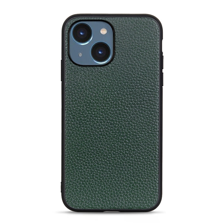 Litchi Texture Genuine Leather Phone Case, For iPhone 14, For iPhone 14 Plus, For iPhone 14 Pro, For iPhone 14 Pro Max