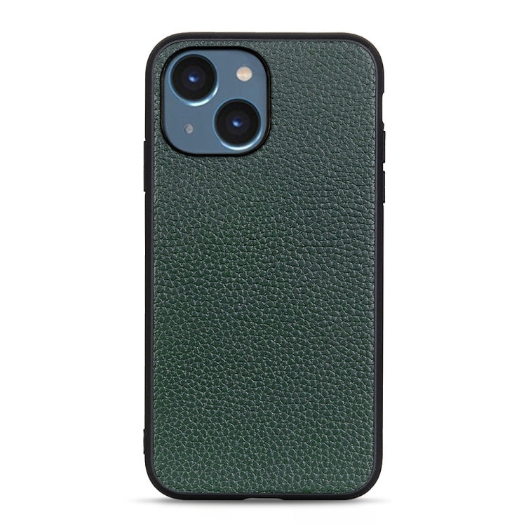 Litchi Texture Genuine Leather Phone Case, For iPhone 14, For iPhone 14 Plus, For iPhone 14 Pro, For iPhone 14 Pro Max