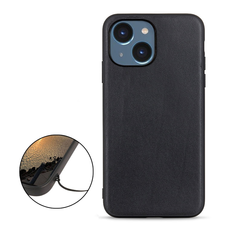 Lambskin Texture Genuine Leather Phone Case, For iPhone 14, For iPhone 14 Plus, For iPhone 14 Pro, For iPhone 14 Pro Max