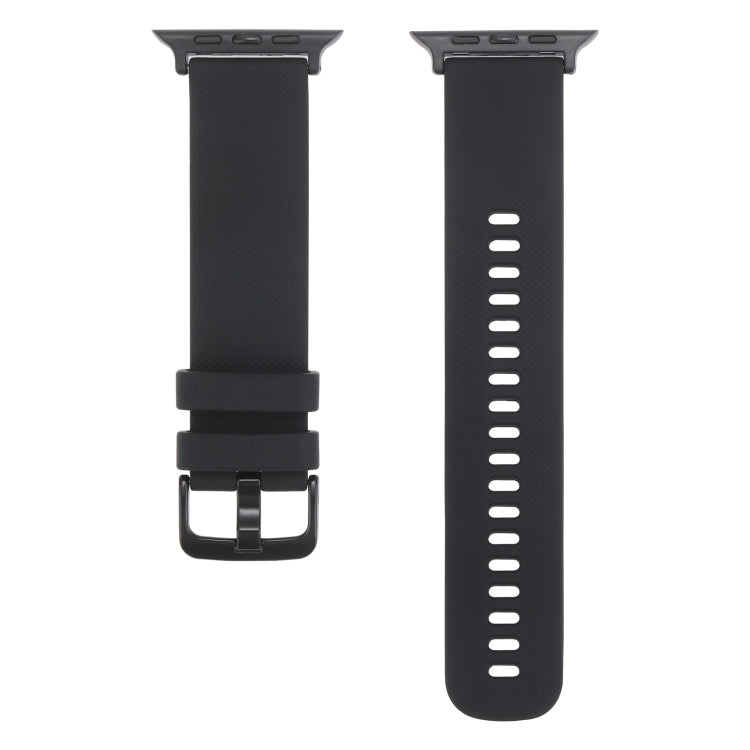 Plain Weave Silicone Watch Band For Apple Watch Series, 7 41mm / 6&SE&5&4 40mm / 3&2&1 38mm, 7 45mm / 6&SE&5&4 44mm / 3&2&1 42mm