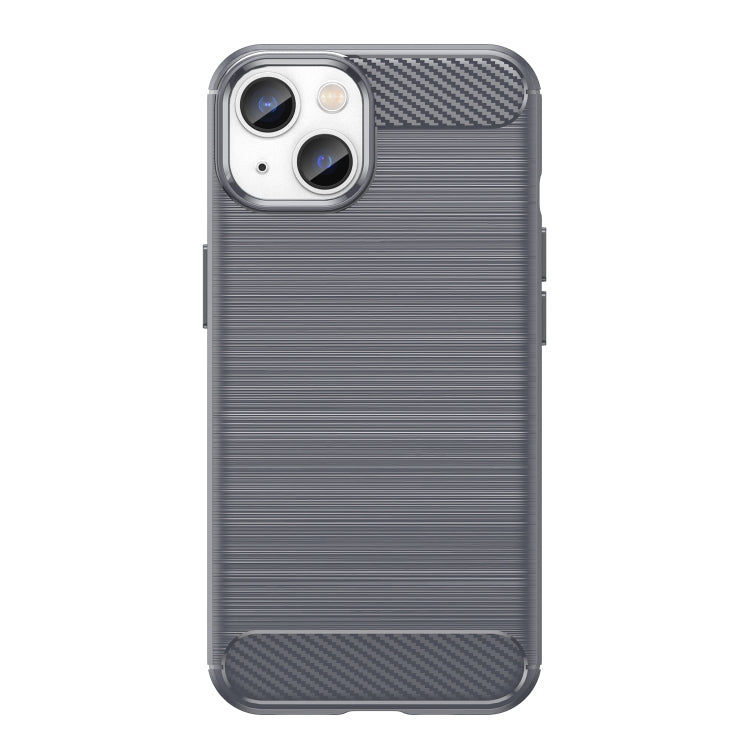 Brushed Texture Carbon Fiber TPU Phone Case, For iPhone 14, For iPhone 14 Pro, For iPhone 14 Pro Max, For iPhone 14 Plus