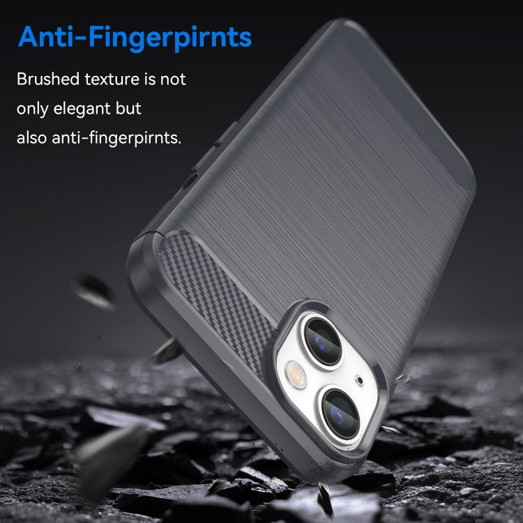 Brushed Texture Carbon Fiber TPU Phone Case, For iPhone 14 Plus, For iPhone 14, For iPhone 14 Pro, For iPhone 14 Pro Max